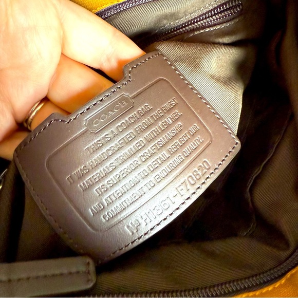 Unisex Coach Camden Canvas Zip Top Crossbody Bag - Picture 9 of 13